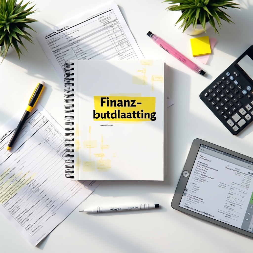 Kursmaterialien mit Skripten, Übungsaufgaben und Musterbelegen auf einem Schreibtisch